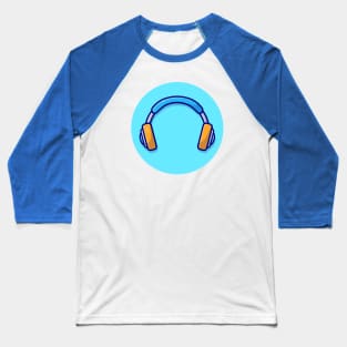 Headphone Cartoon Vector Icon Illustration Baseball T-Shirt